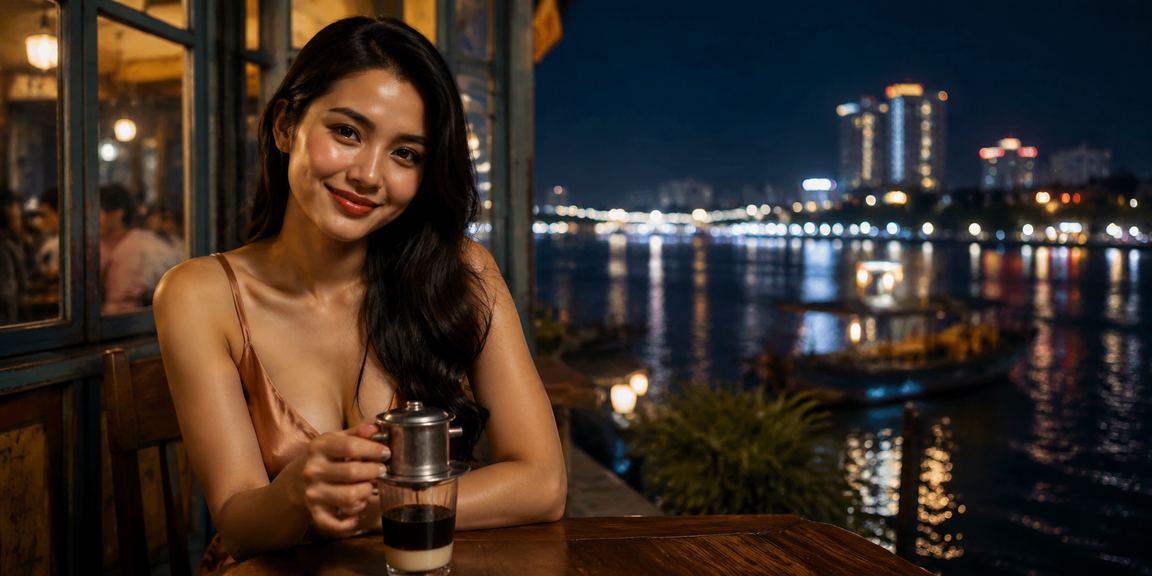 Người dùng tham gia xổ số và giải trí tại quán cà phê vùng Mekong