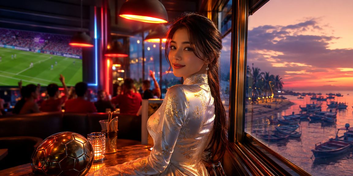 Cổ động viên bóng đá đặt cược trực tuyến tại Mũi Né với trang phục áo dài